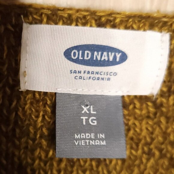Old Navy Gold V Neck Tunic Sweater XL - Picture 4 of 5